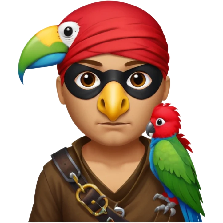 pirate and parrot emoji