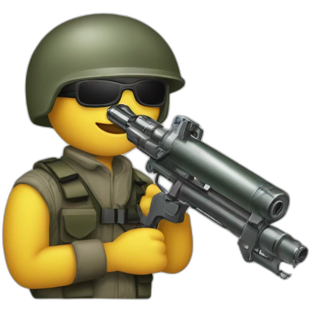 Speciales forces with grease gun emoji