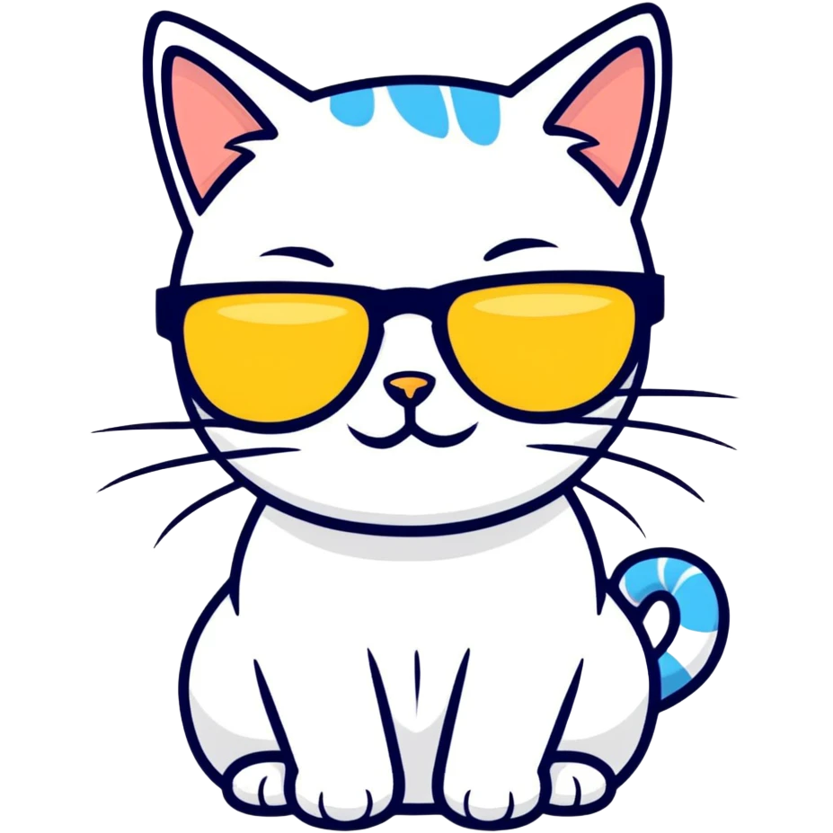 Cat with sunglasses emoji