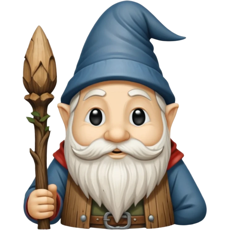 Wood carving. Of knome emoji