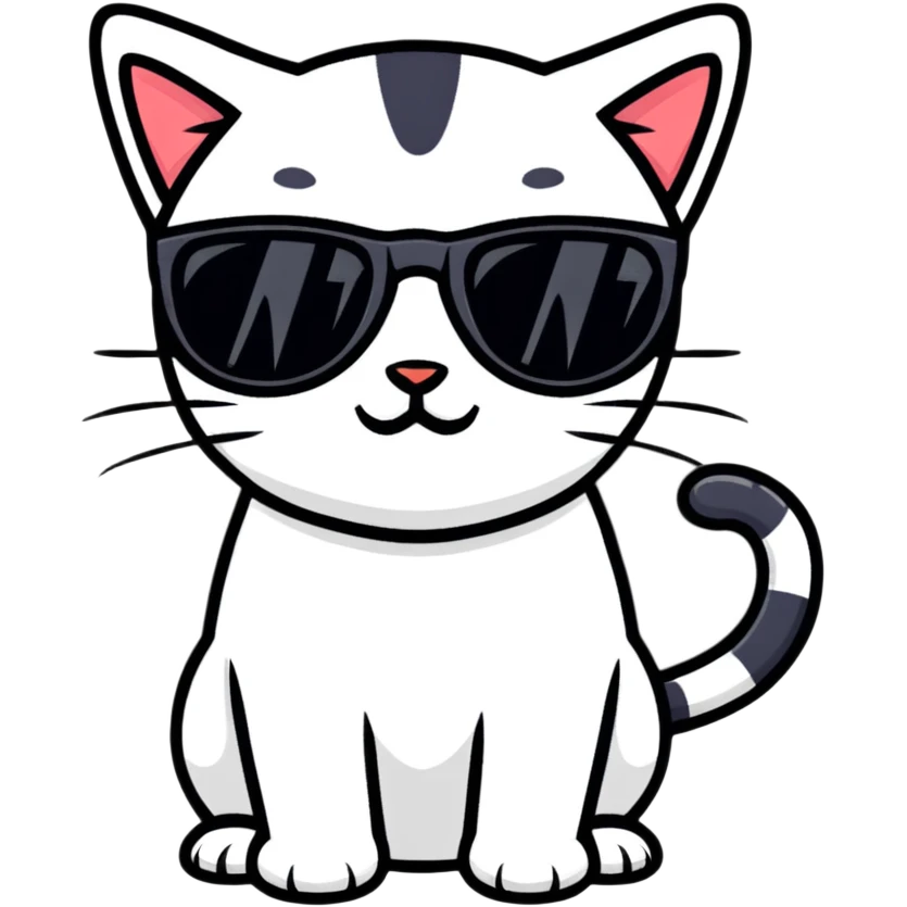 Cat with sunglasses emoji