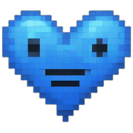 blue pixel heart emoji