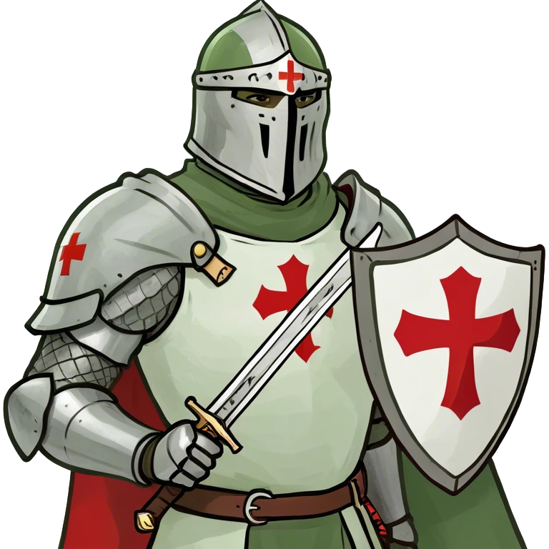 Templar knight in white armor emoji