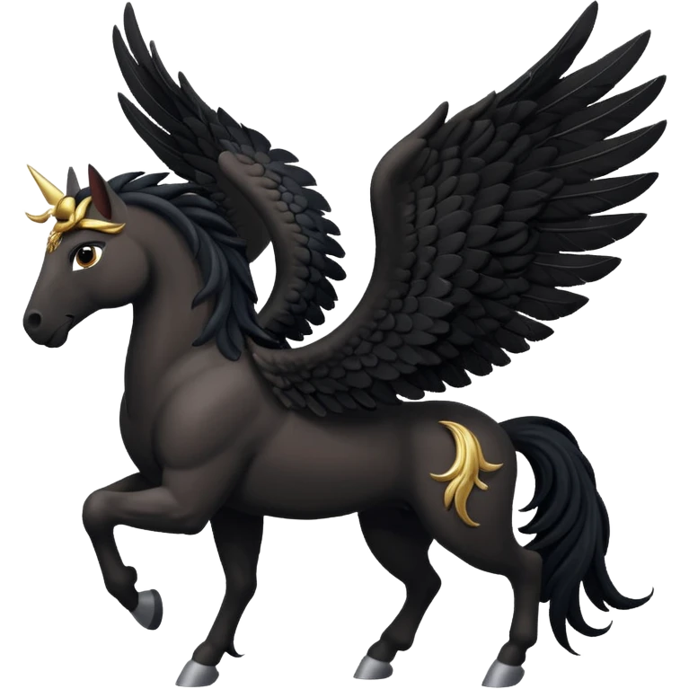 Black pegasus emoji