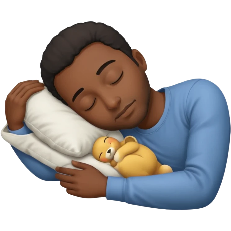 Black man sleeping  emoji