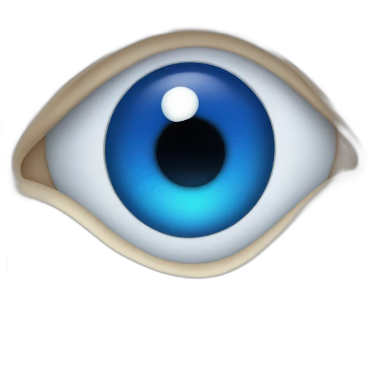 Blue eye ball emoji