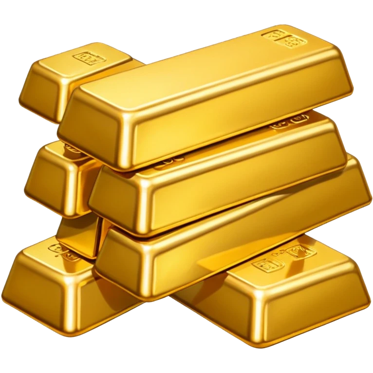 several gold bars, realistic lighting, no text or engravings, smooth surface emoji