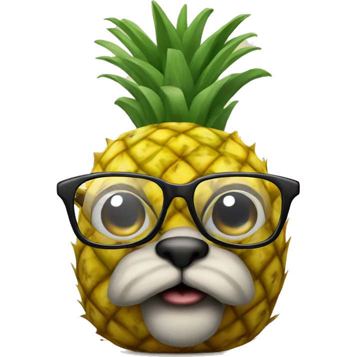 Animales pineapple wearing glasses emoji