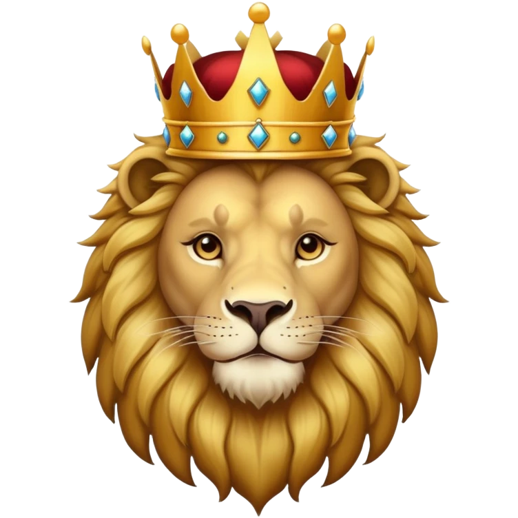 Lion Tomaz with crown emoji