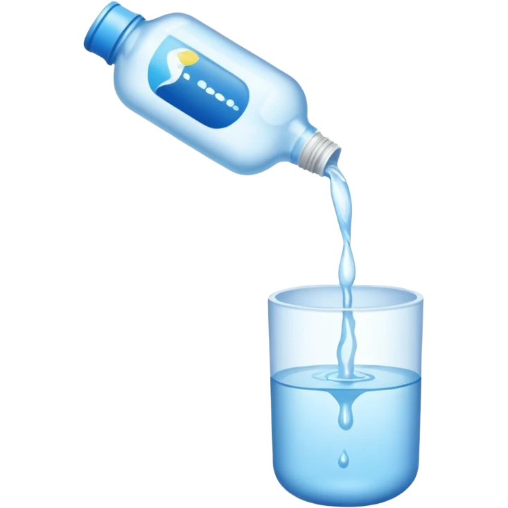 pouring out a bottle of water emoji