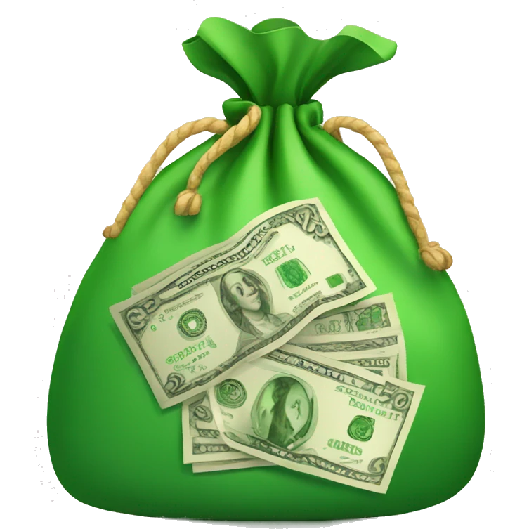 Money bag with green dollar sign emoji