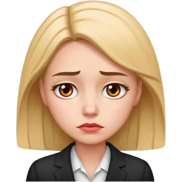 sad business woman emoji