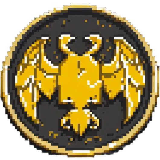 Wu-Tang Clan logo on a gold coin emoji