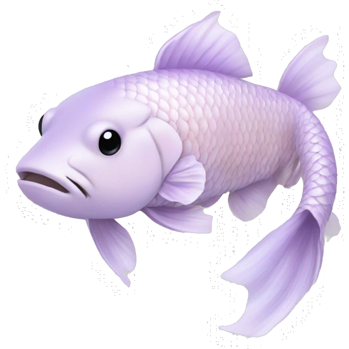 Pastel purple koi emoji