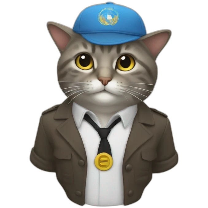 un chat jouant du pipo emoji