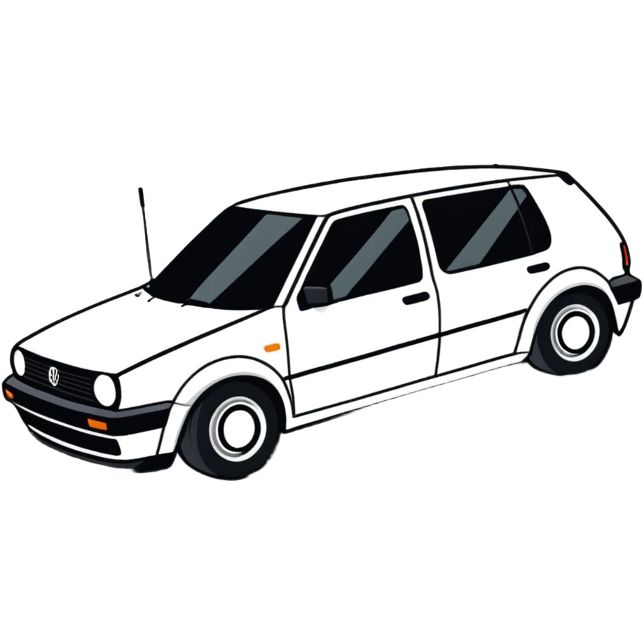 Volkswagen Golf 4 yellow emoji