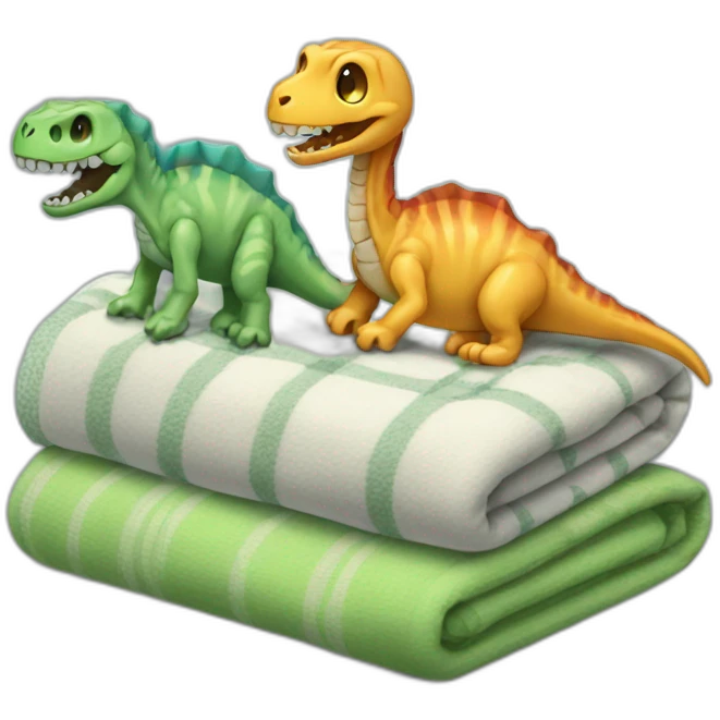 À blanket with skeleton dinosaurs emoji