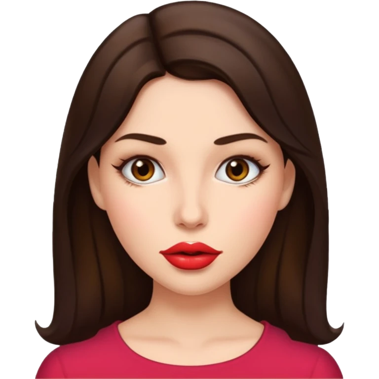 Witch brunette big lips emoji