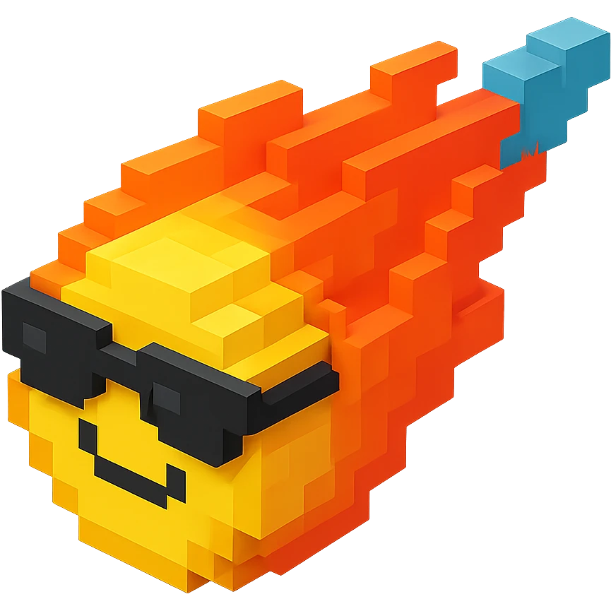светящиеся комета в солнцезащитных очках, no background emoji
