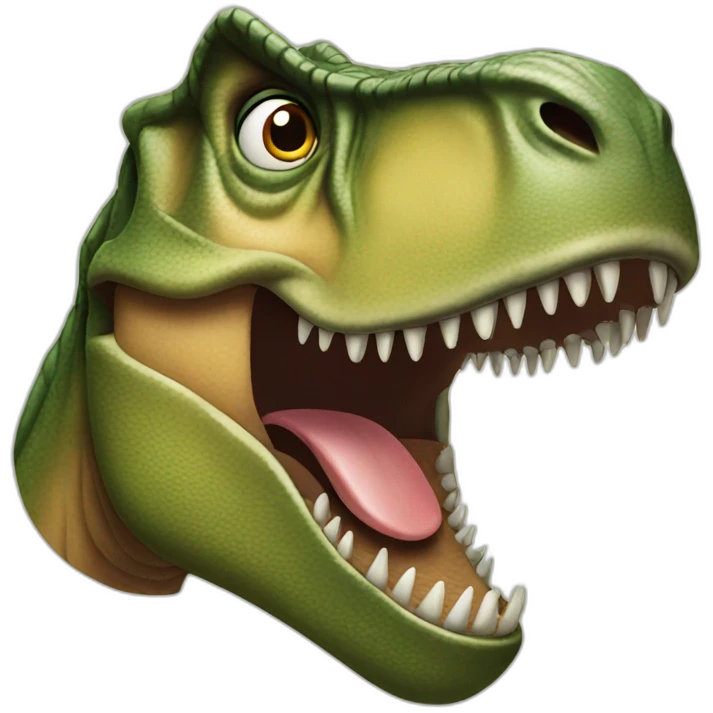 t-rex without lower jaw emoji