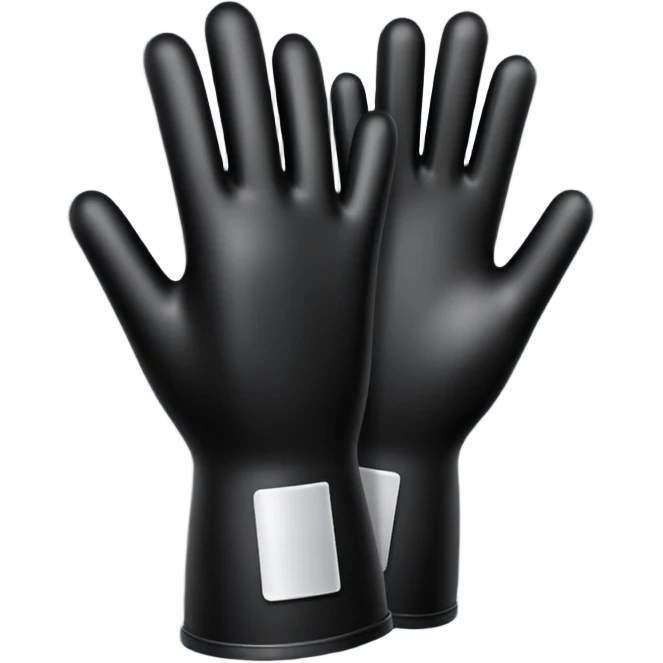 Black rubber gloves  emoji