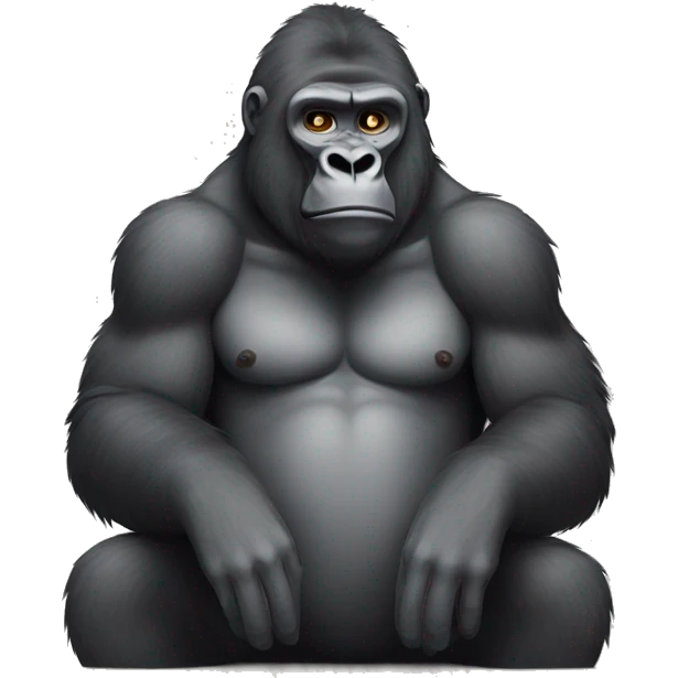 gorilla loking like donkey emoji