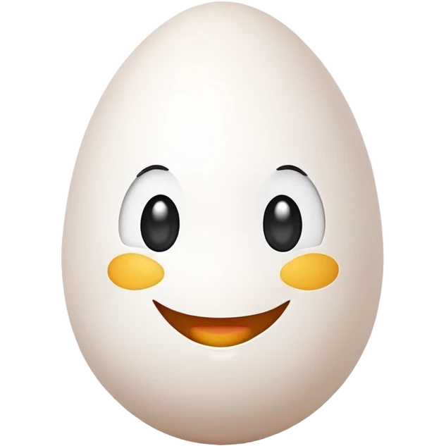Egg with happy face emoji