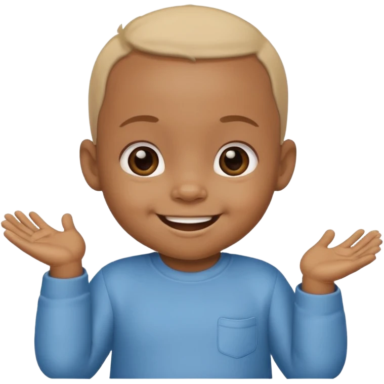a smiling black baby emoji