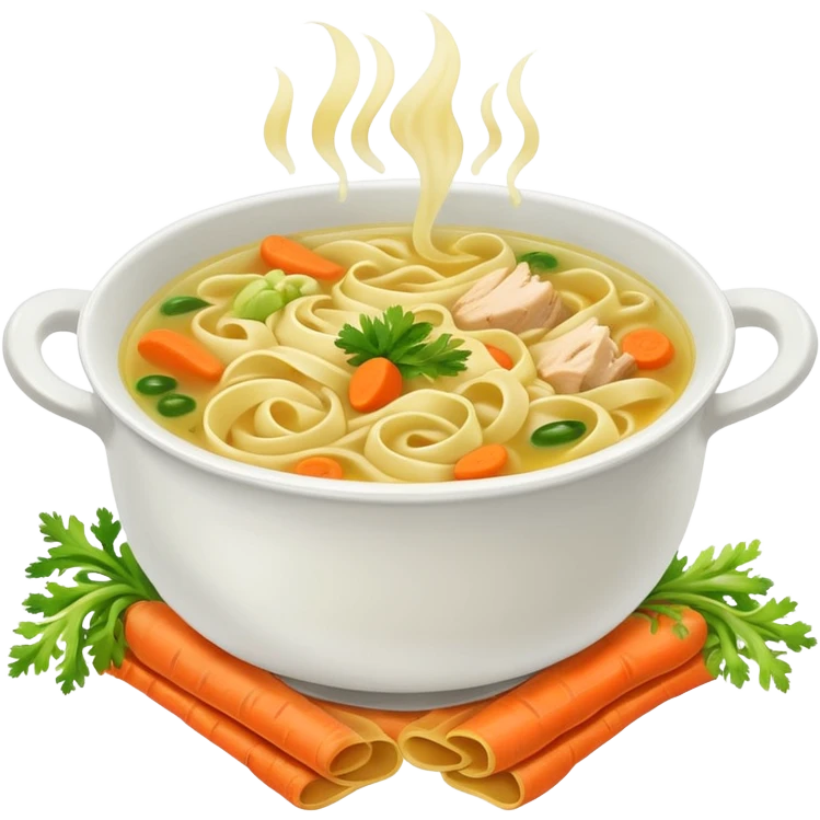 Chicken noodle soup emoji