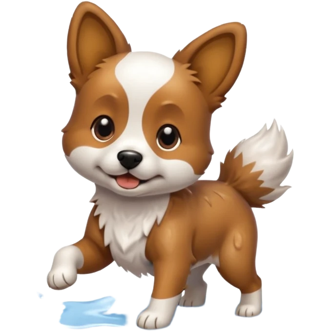 dog shaking off water, like a blur of fur emoji