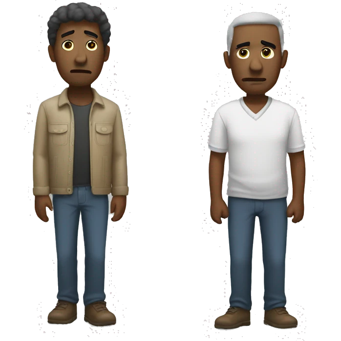 two tired looking men emoji