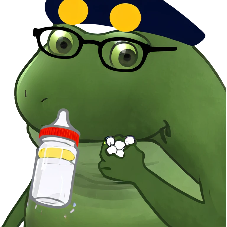 Hand holding pill bottle emoji