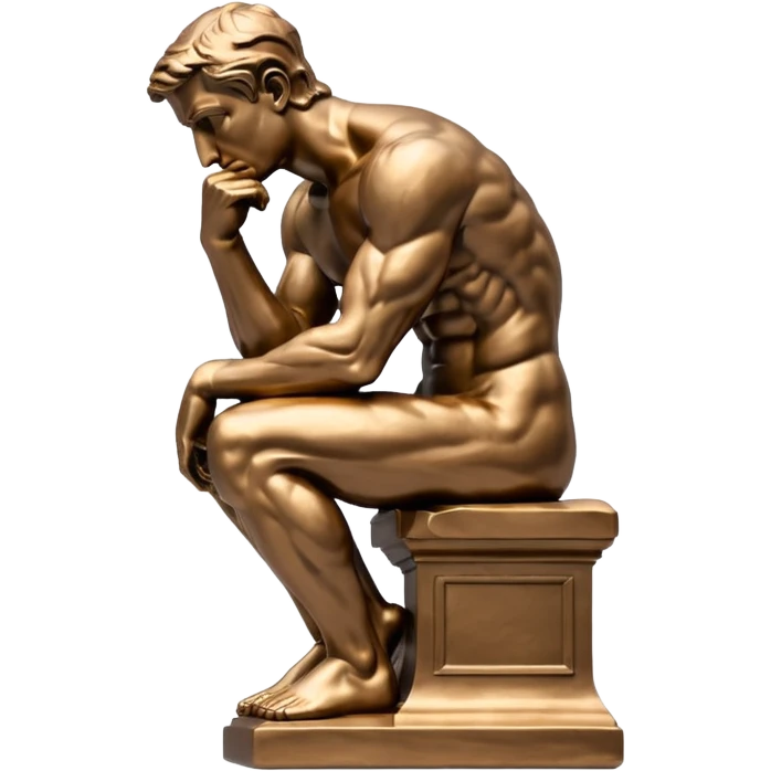 the thinker statue emoji