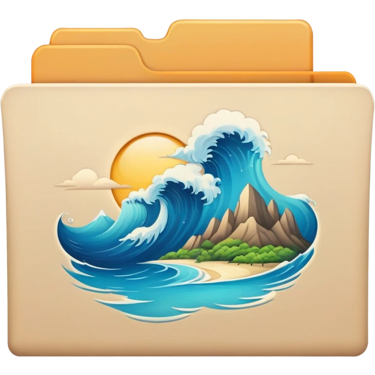 file folder with magic picture  emoji