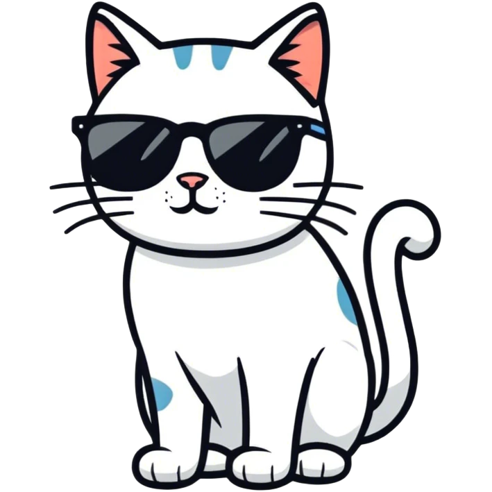 Cat with sunglasses emoji