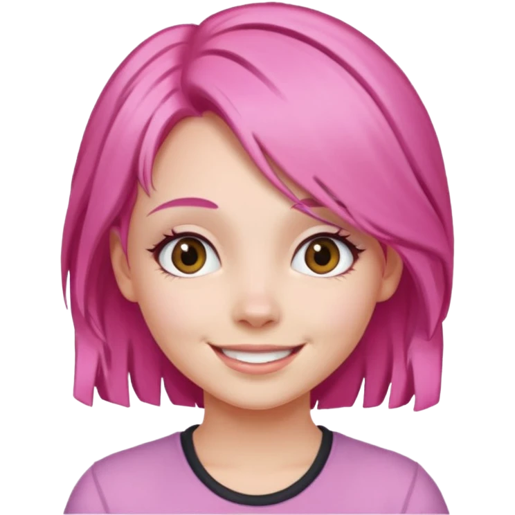 ragazza capelli rosa emoji