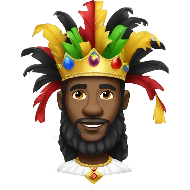Black Caribbean king of Carnival  emoji