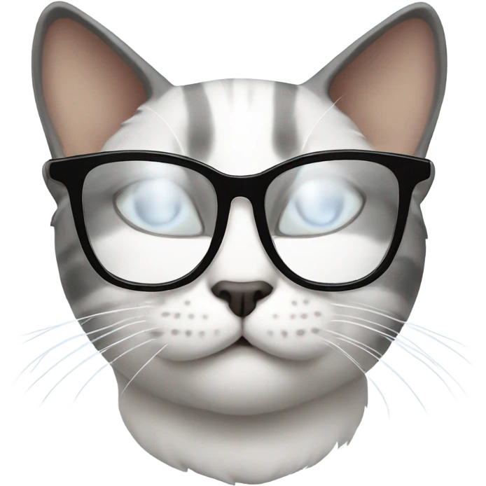 Cat wearing glasses emoji