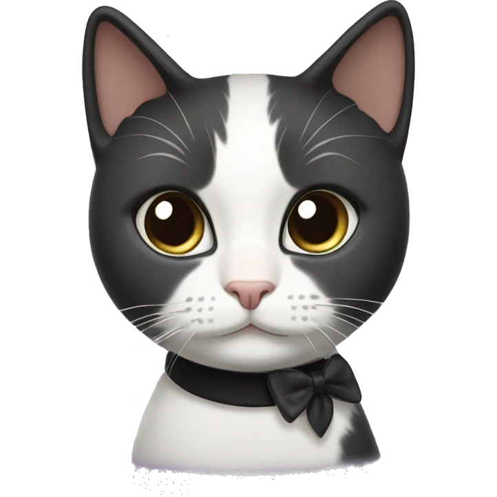 A tuxedo cat  named hee hoo￼ emoji