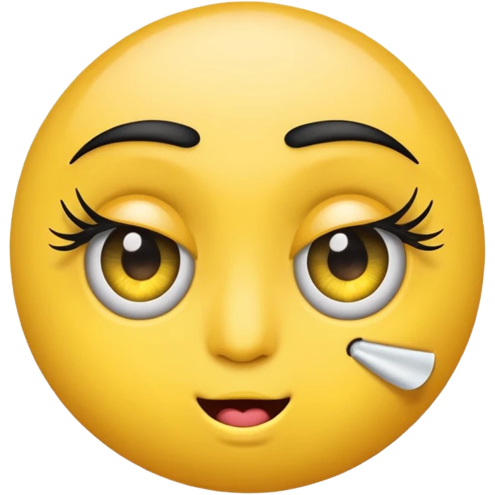 Rolling eyes emoji with lashes emoji