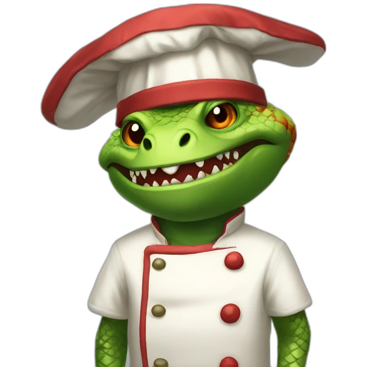 lizardman fighter chef emoji