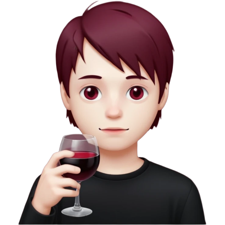 Bebendo vinho emo adolescente masculino emoji