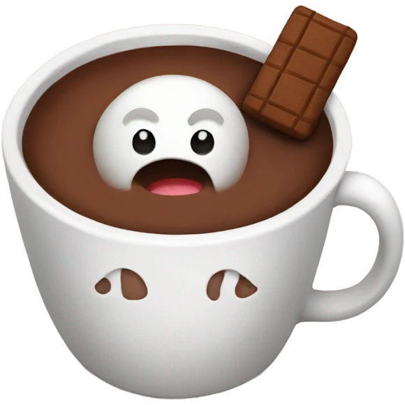 cocoa with marshmallow in cozy cup emoji