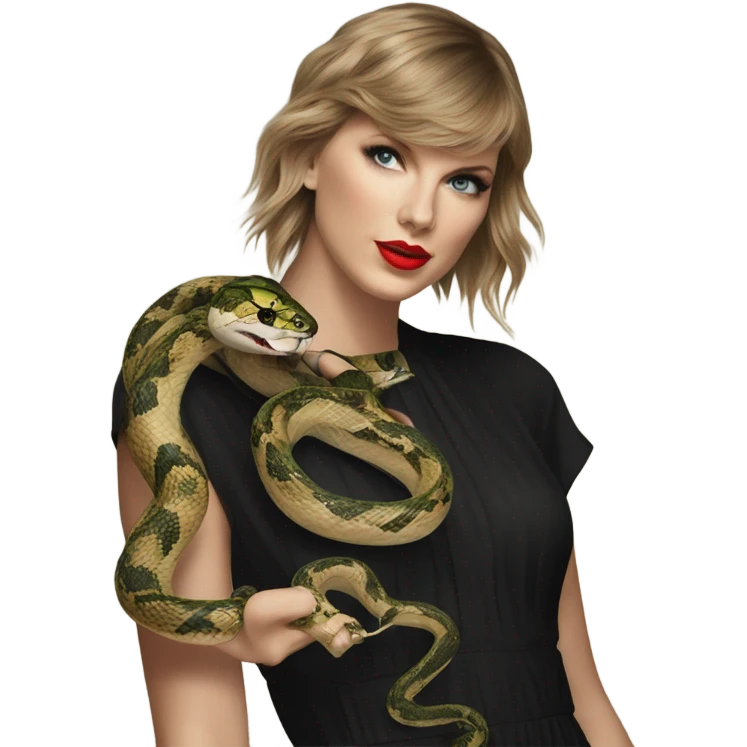 Taylor Swift with a snake in reputation album emoji