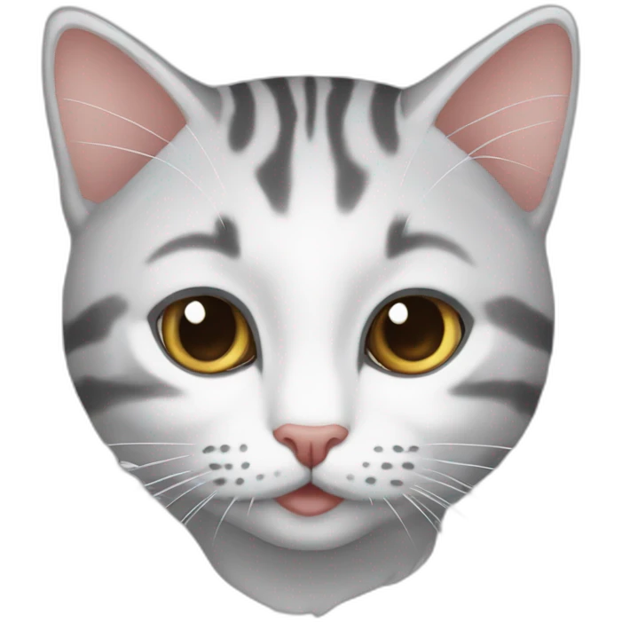 веселый котенок ловит рыбу emoji