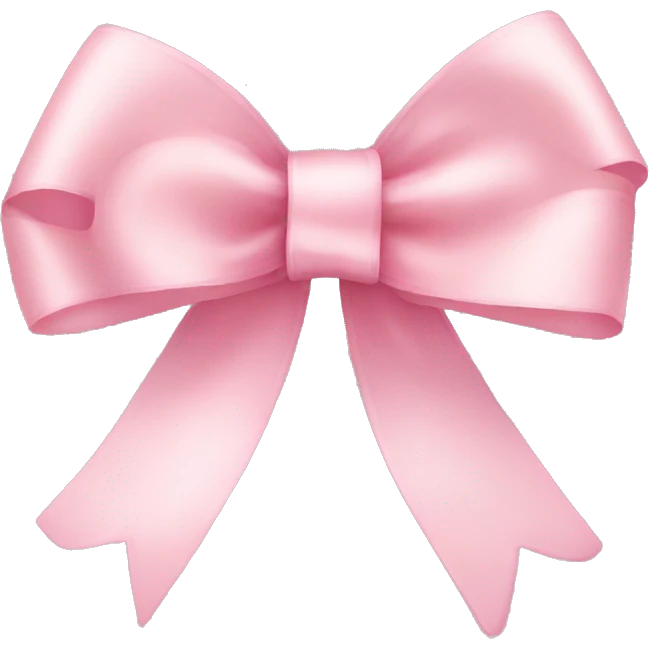 light pink ribbon bow emoji
