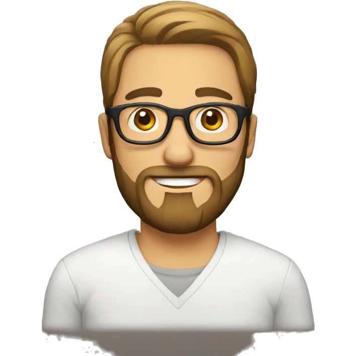 Guy with glasses and beard emoji