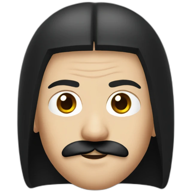 Eminem black hair moustache emoji