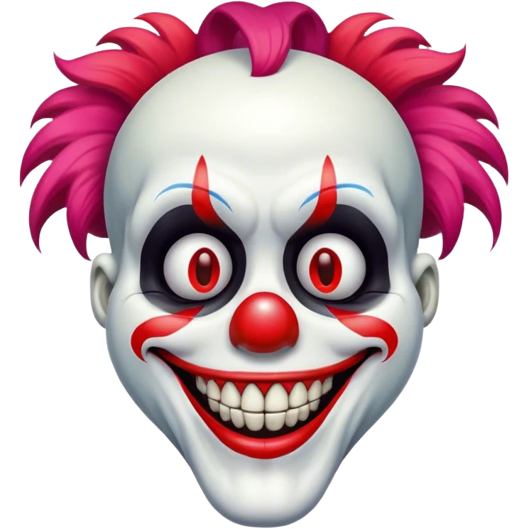 skull mixed with clown emoji