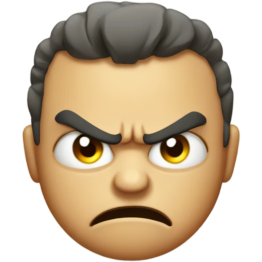 Angry face with very squinting eyes emoji